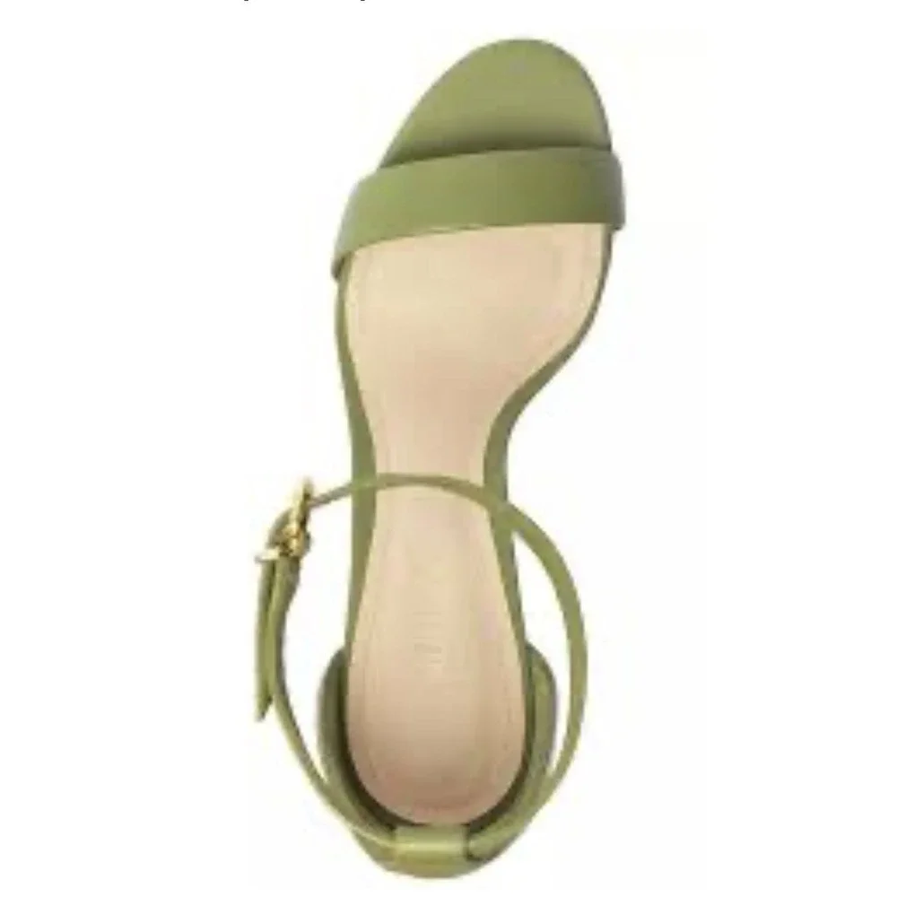 Arezzo Isabelli stiletto ankle strap sandals Size 7.5 Green New Pistachio